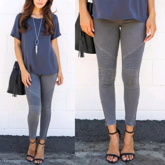 Moto Leggings (DARK GRAY) - Picture 5 of 6